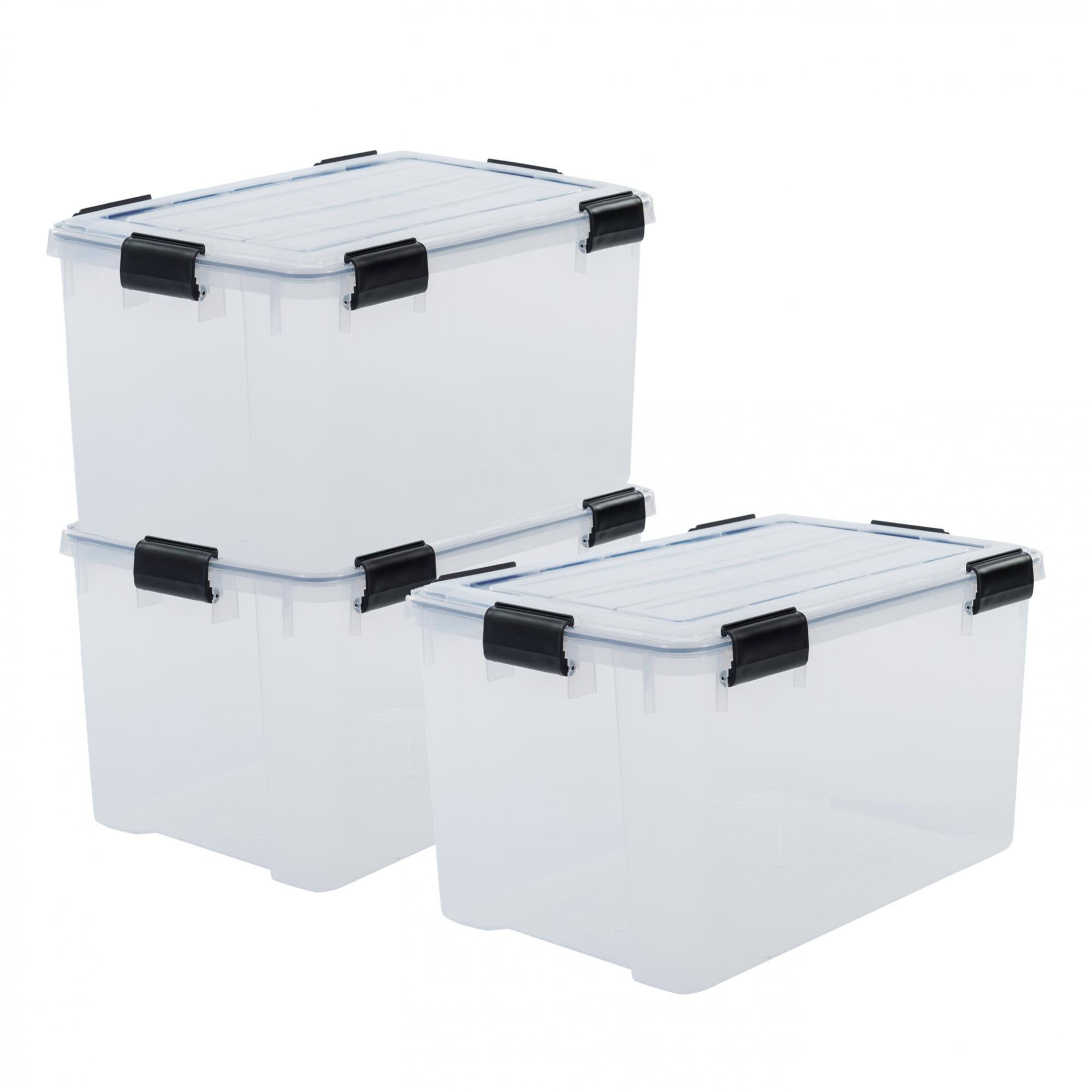 Boîte de rangement en plastique transparent, 24 compartiments, robuste