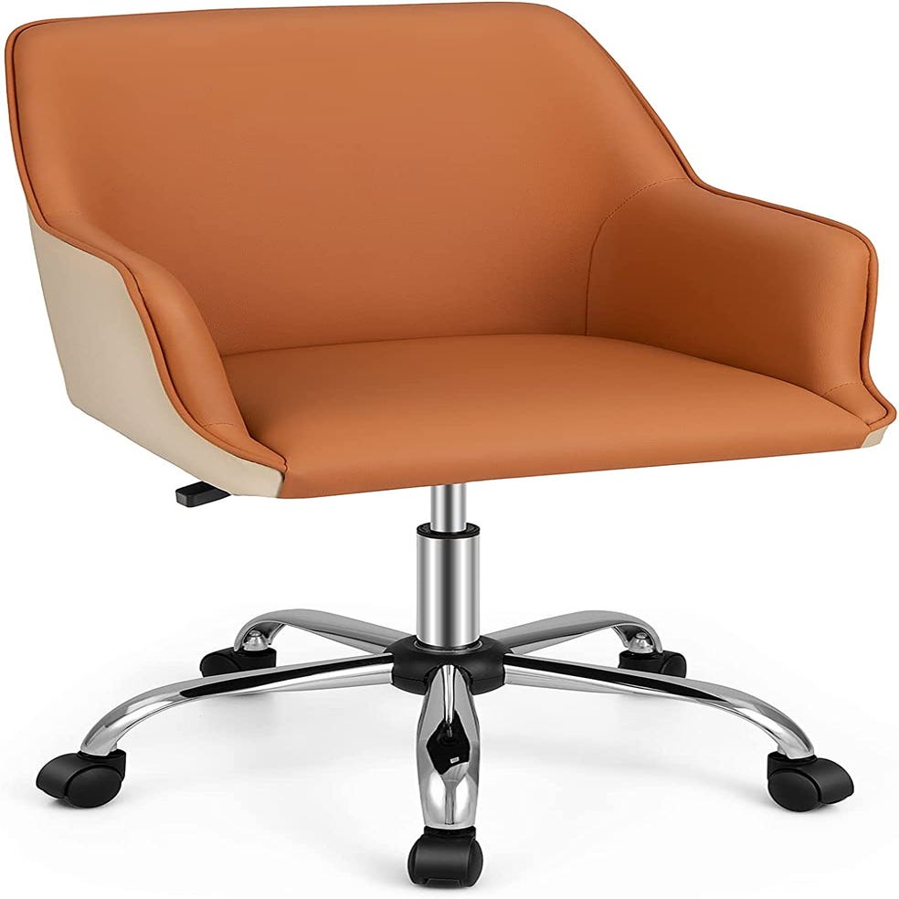 Chaise de bureau en cuir pu siège réglable, fauteuil de bureau pivotant  siège ergonomique