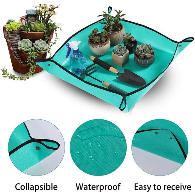 Wweixi tapis de rempotage de plantes Portable jardinage pliable repiquage  bâche PE tampon de rempotage étanche 