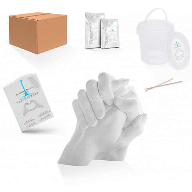 Kit per calchi delle mani di coppia - Regalo personalizzato fai da te per compleanno, matrimonio, anniversario - Italia Kit per calchi delle mani di coppia - Regalo personalizzato fai da te per compleanno, matrimonio, anniversario - Italia