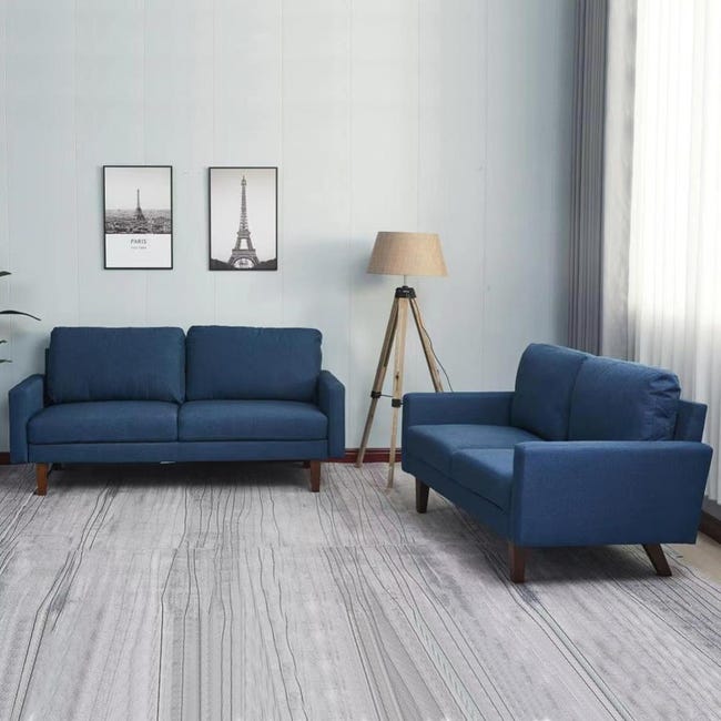 vidaXL Divano 2 Posti con Chaise a L Verde Grigio 125 cm Lino vidaXL Divano 2 Posti con Chaise a L Verde Grigio 125 cm Lino