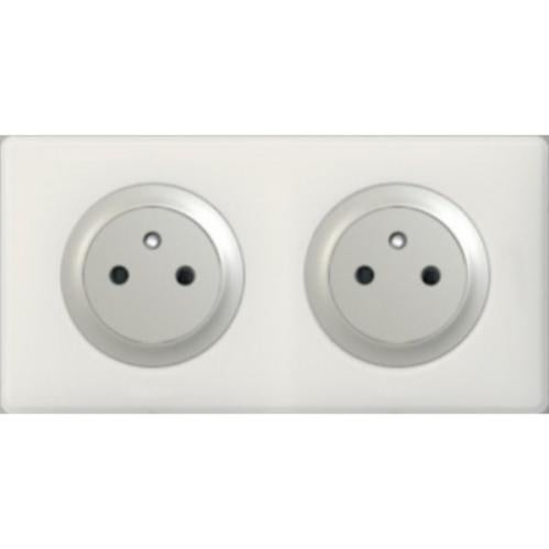 Doppia Presa 2P+T Fontini Neo Evo – Bianca Lucida, Per Installazione A Parete O Incasso