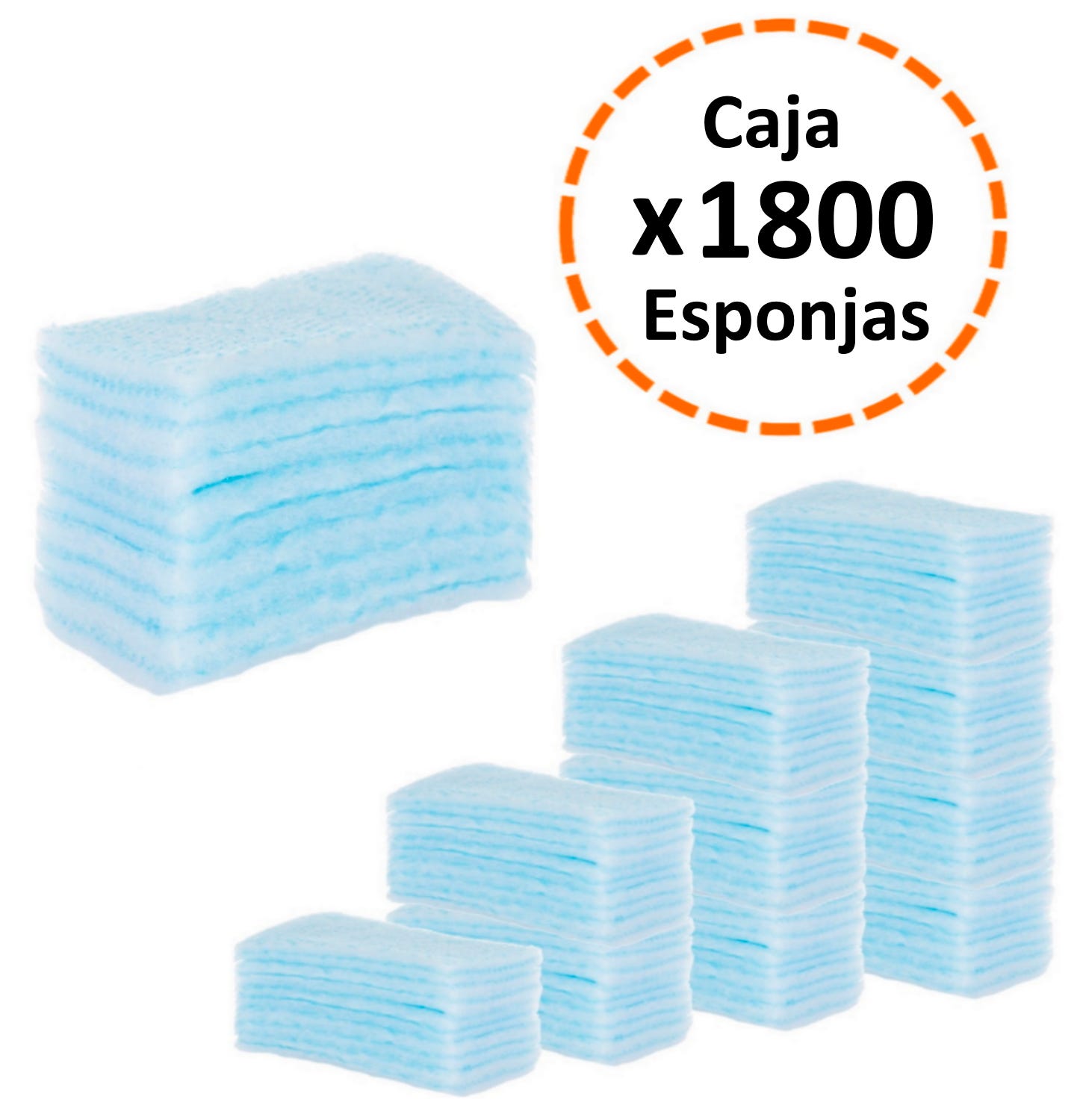Esponjas Jabonosas Desechables Caja 1800 Unidades Ortoprime