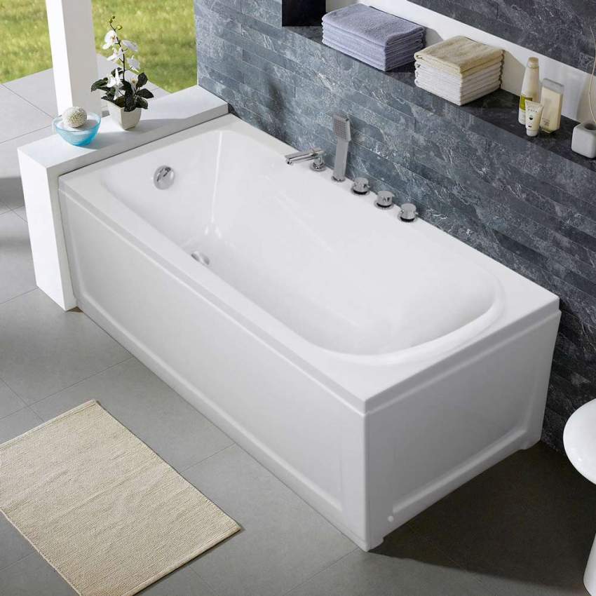 Baignoire Encastrable En Acrylique Fiberglass Design Ozone Leroy Merlin