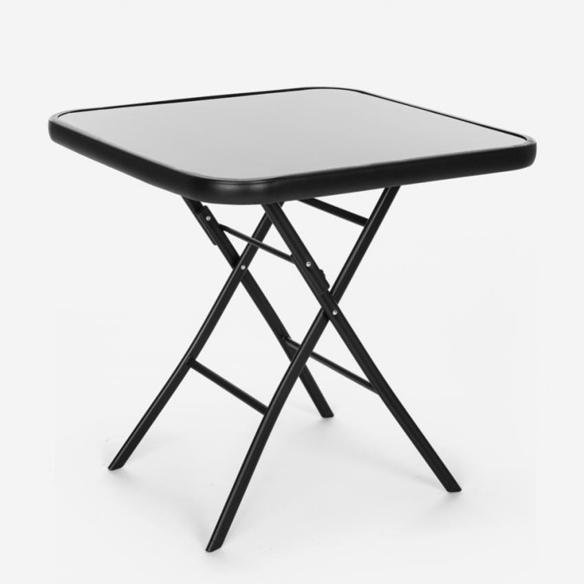 Table pliante carrée 60 x 60 cm en acier thermolaqué | Mobeventpro