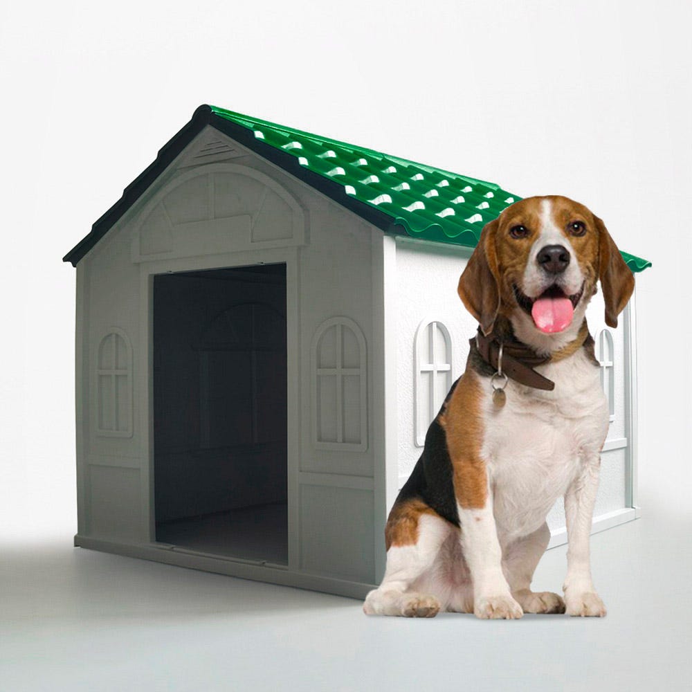 Las mejores ofertas en Casa de perro al aire libre Tamaño L plástico casas  de perro