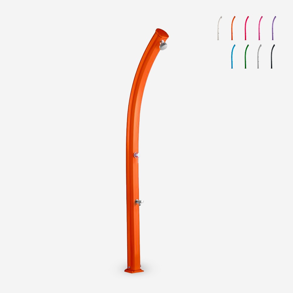 Ducha Solar De Jardín 23Lt Exterior Piscina Alcachofa Lavapiés Arkema A520 - Naranja