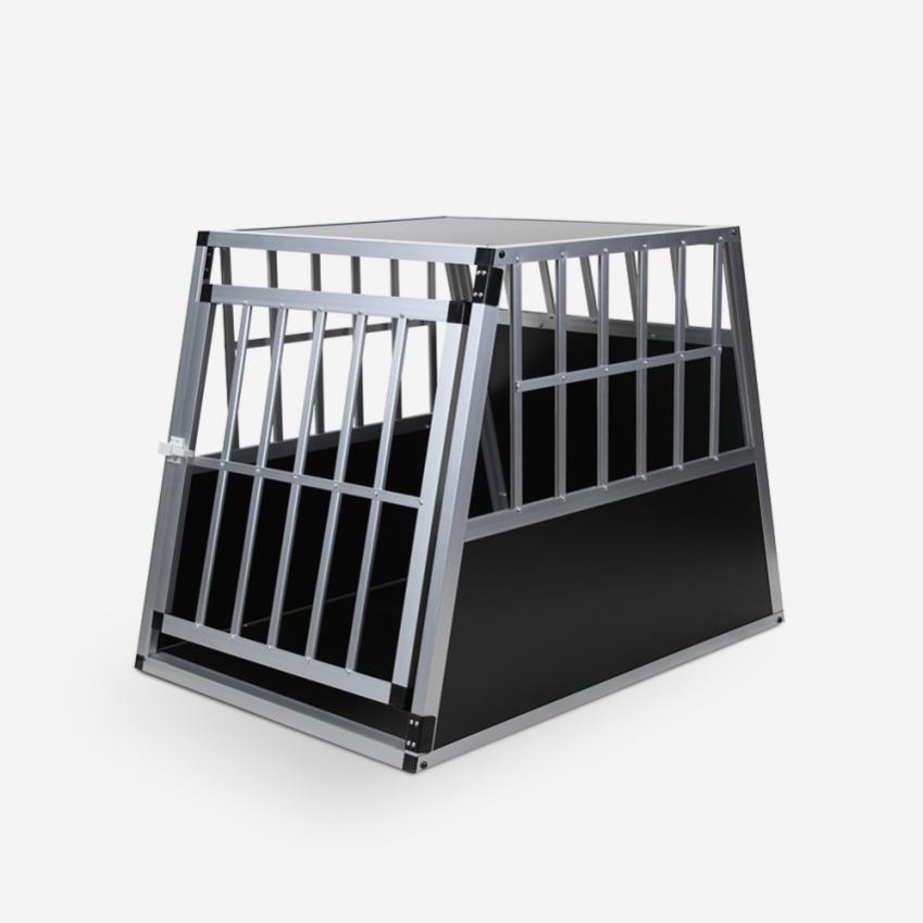 Caseta rígida para perros jaula de aluminio 65 x 91 x 69 cm skaut l