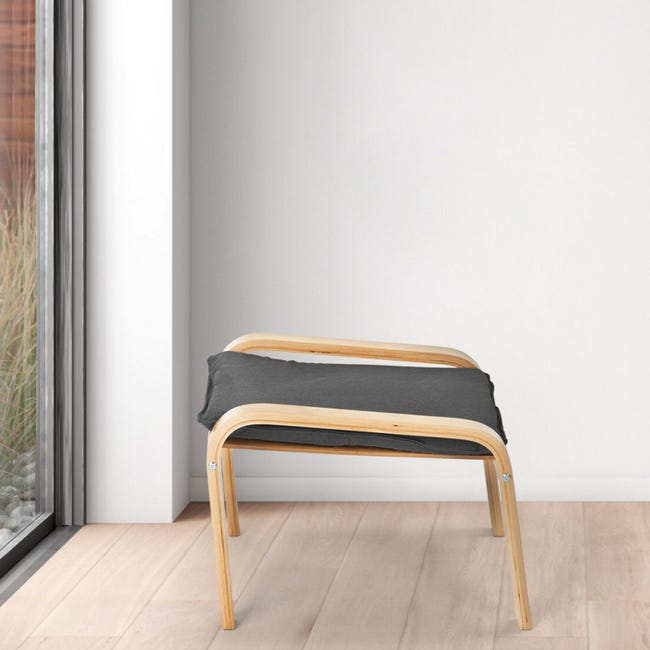 Sylt Reposapiés puf sillón sofá salón madera diseño escandinavo