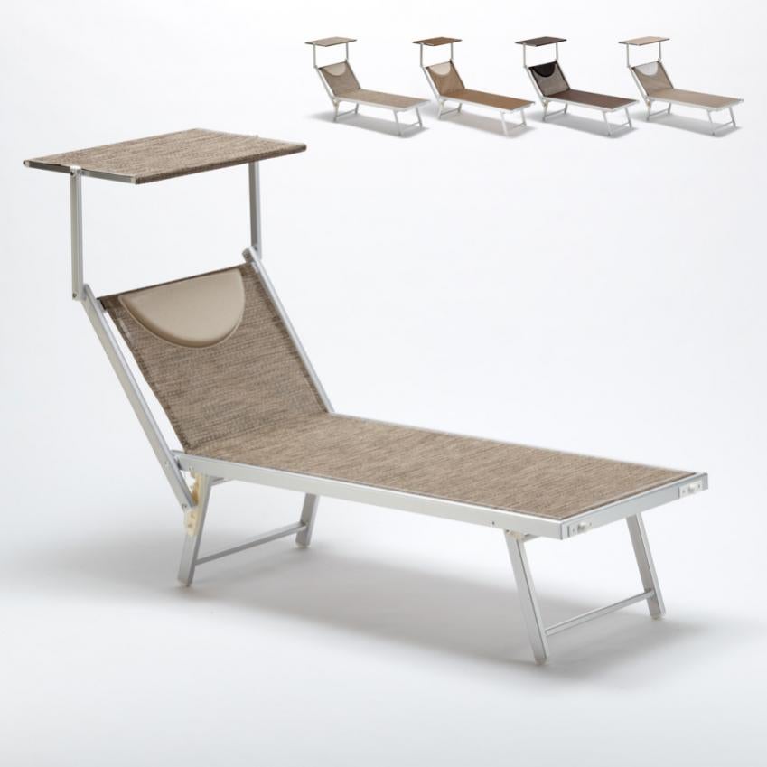 Lettino spiaggia mare prendisole in alluminio Santorini Limited Edition ...