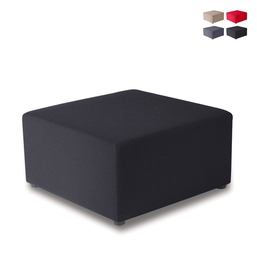 Puff Patchwork plegable almacenaje cuadrado multicolor (tonos negro)38x38  cm