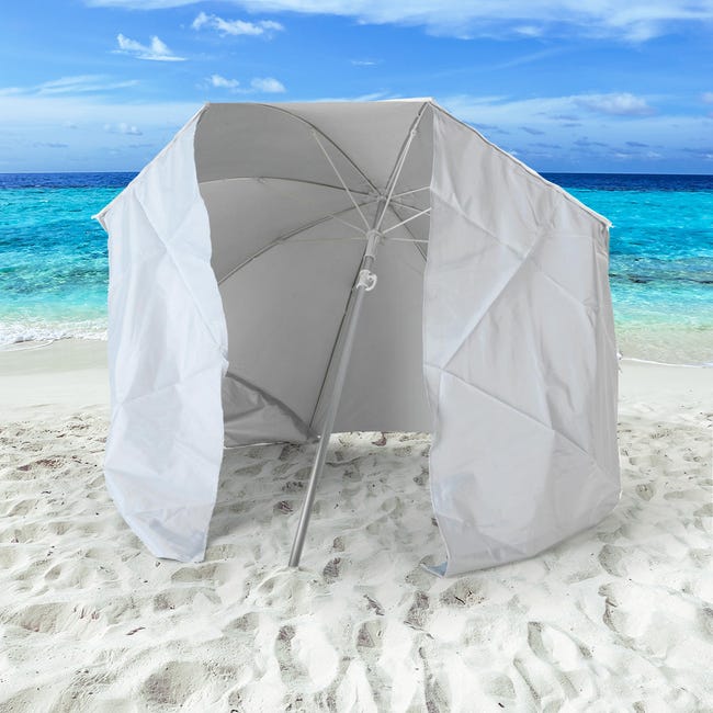 Ombrellone mare portatile molto leggero alluminio spiaggia tenda 160 cm  Piuma