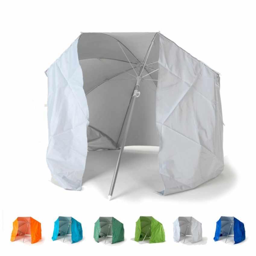 Colorsoul Ombrellone Da Spiaggia Portatile 2,1 M Con Ancoraggio A Sabbia E Pulsante Di Inclinazione
