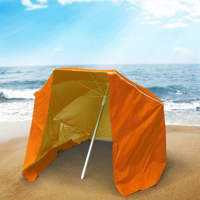 Ombrellone mare portatile moto leggero alluminio spiaggia tenda 200 cm  Piuma