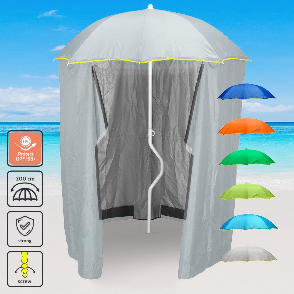 Transformer un parasol en tente de plage DIY - Marie Claire