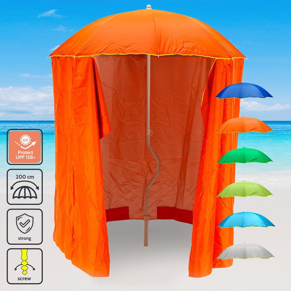 Flamingueo Tente de Plage - Tente Anti UV UPF30+, Parasol Plage,  Imperméable, Paravent Plage, Sac de Transport Inclus, Piquet de Fixation,  Auvent de