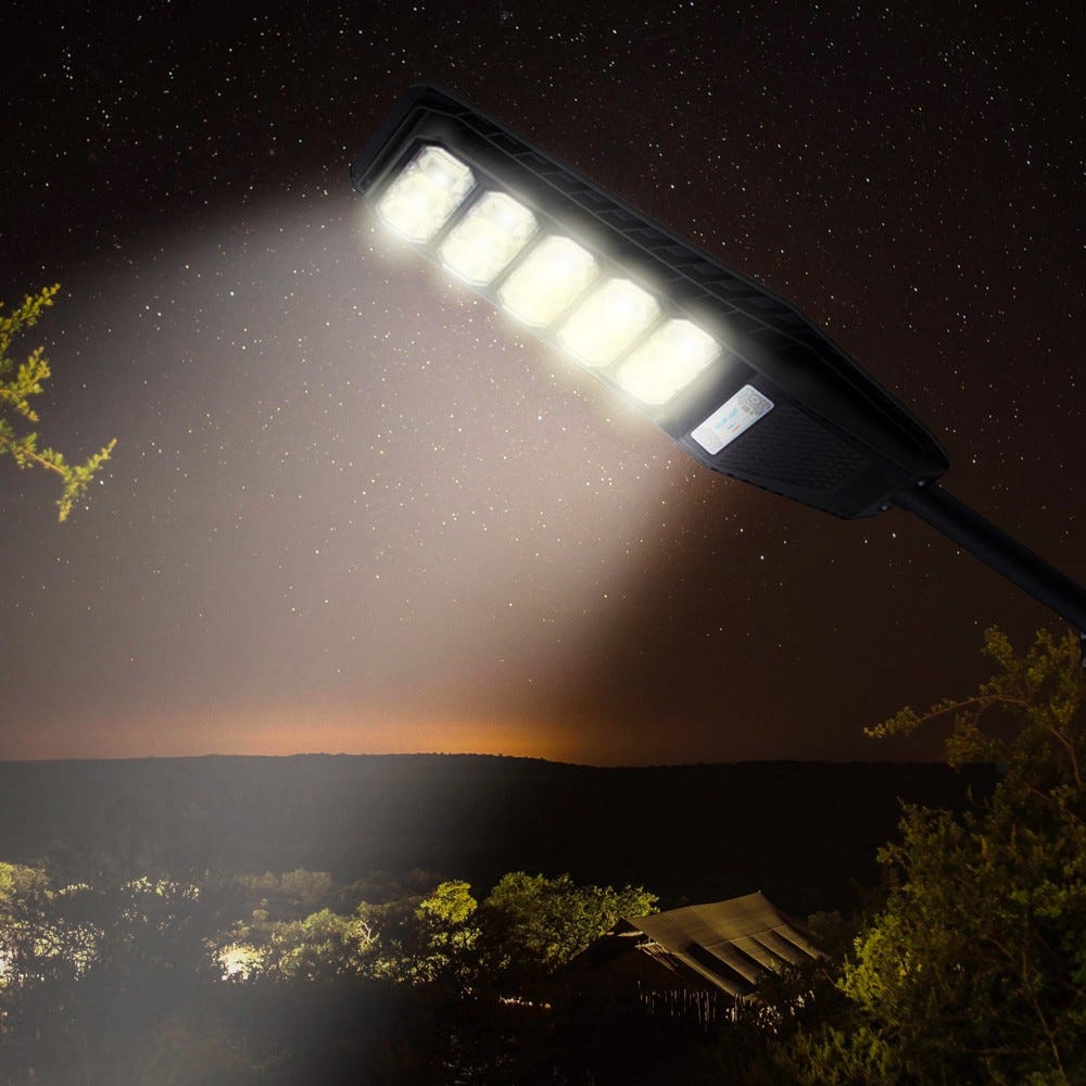 Faretto Solare LED Esterno Luce Fredda Sensore Movimento Staffa