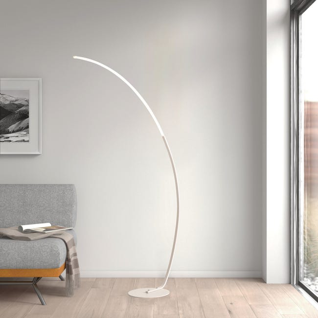 Lampada LED da terra piantana soggiorno design ad arco minimal moderno  Rigel