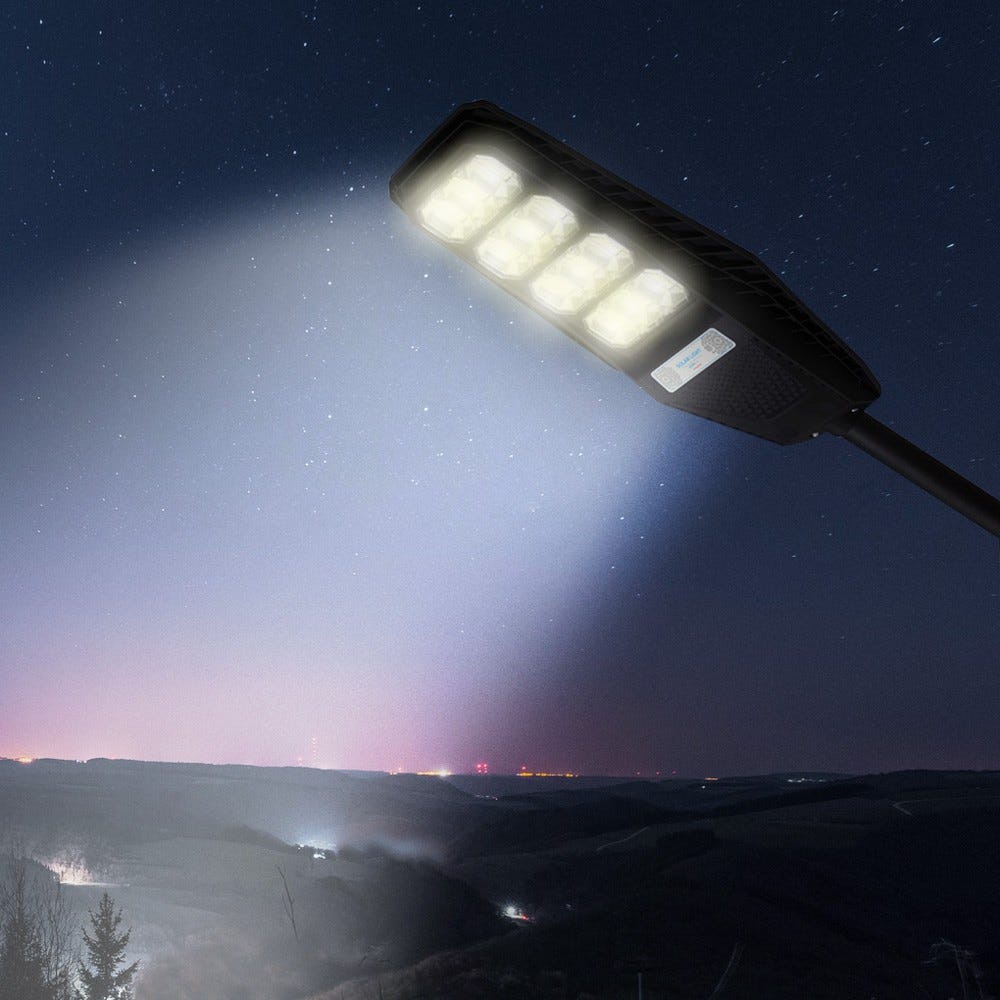 Projecteur solaire LED étanche détecteur lumière avec télécommande 200 W