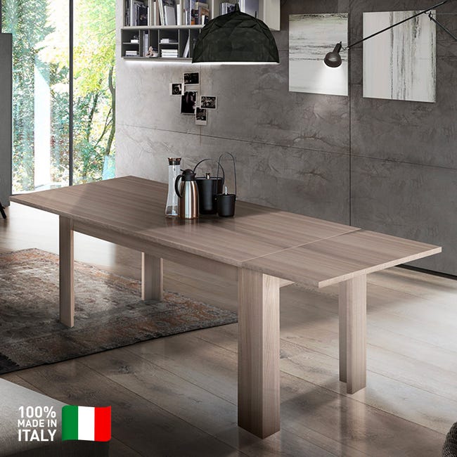 Mesa extensible de madera de diseño Made in Italy.