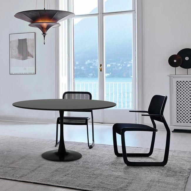 Mesa redonda 60 cm bar cocina comedor diseño moderno escandinavo
