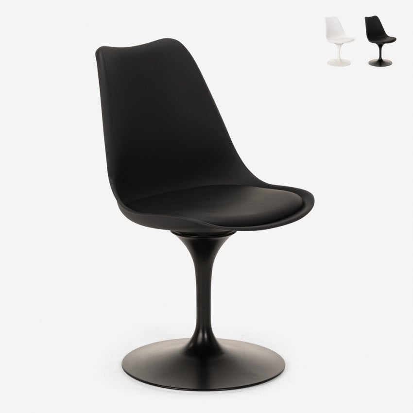 Silla giratoria de diseño tulipanán para salón, oficina y restaurante lupas