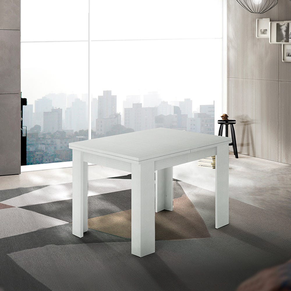 Tavolo da pranzo tavolino allungabile a libro 90-180x90cm legno bianco Jesi  Liber