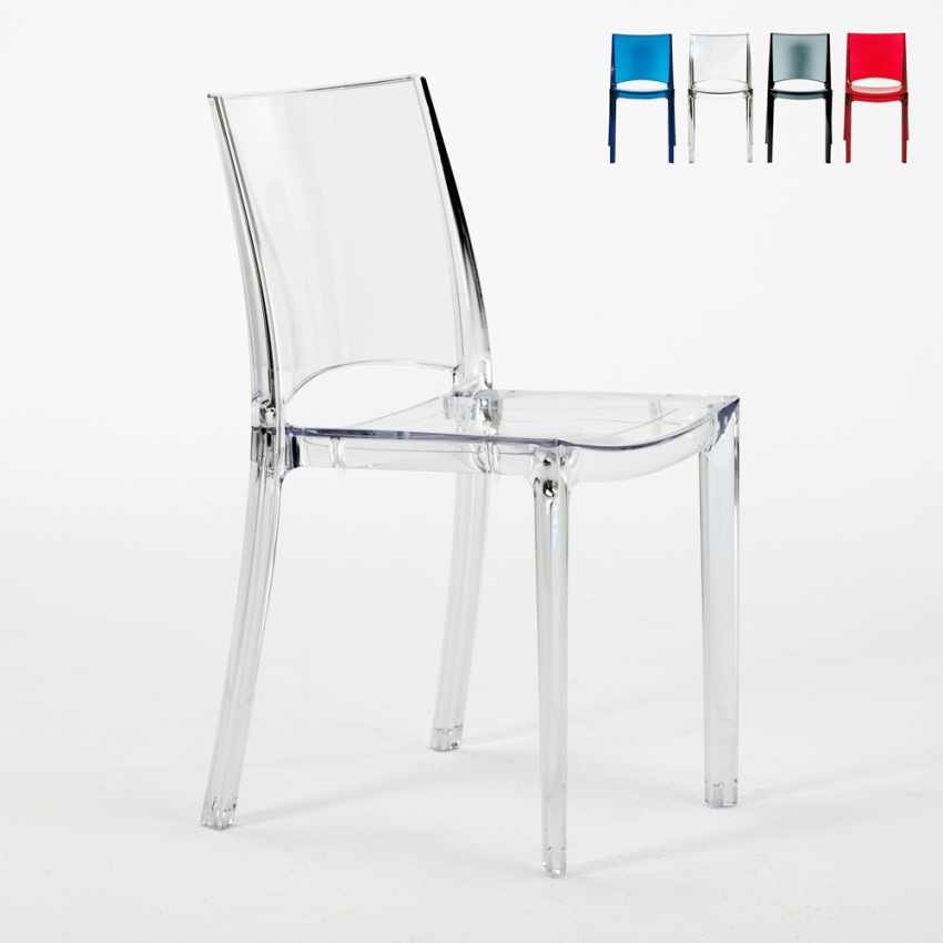 18 sillas b-side grand soleil bar cafetería transparentes oferta stock