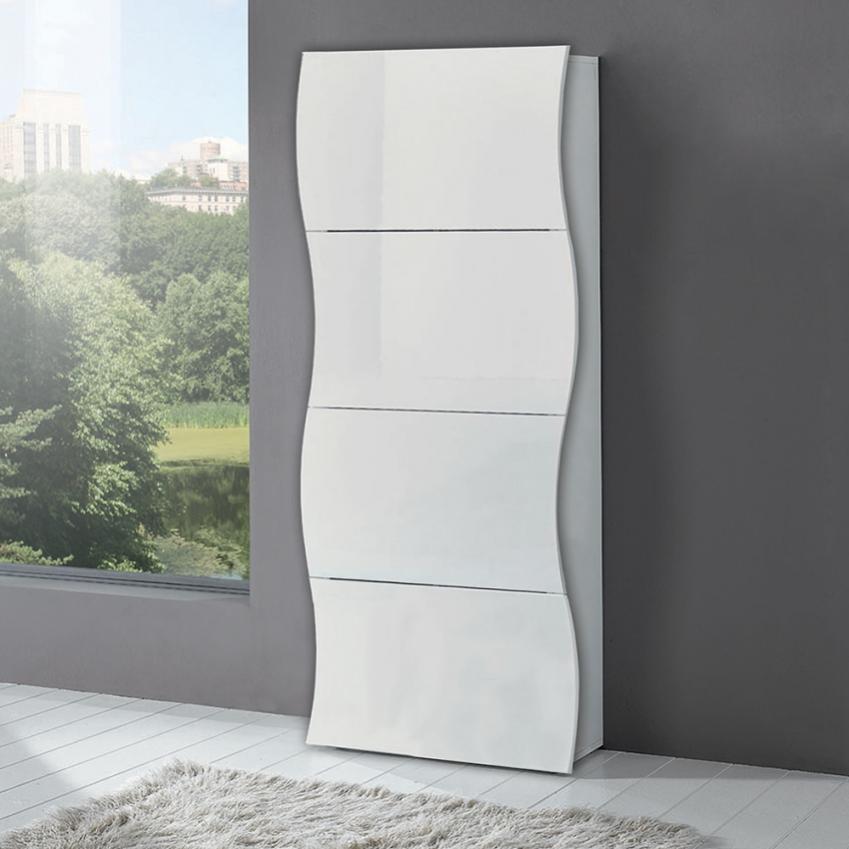 Mobile Scarpiera 3 Ante Ribalta Olmo Slim In Legno Porta Scarpe Slim Kit Armadio