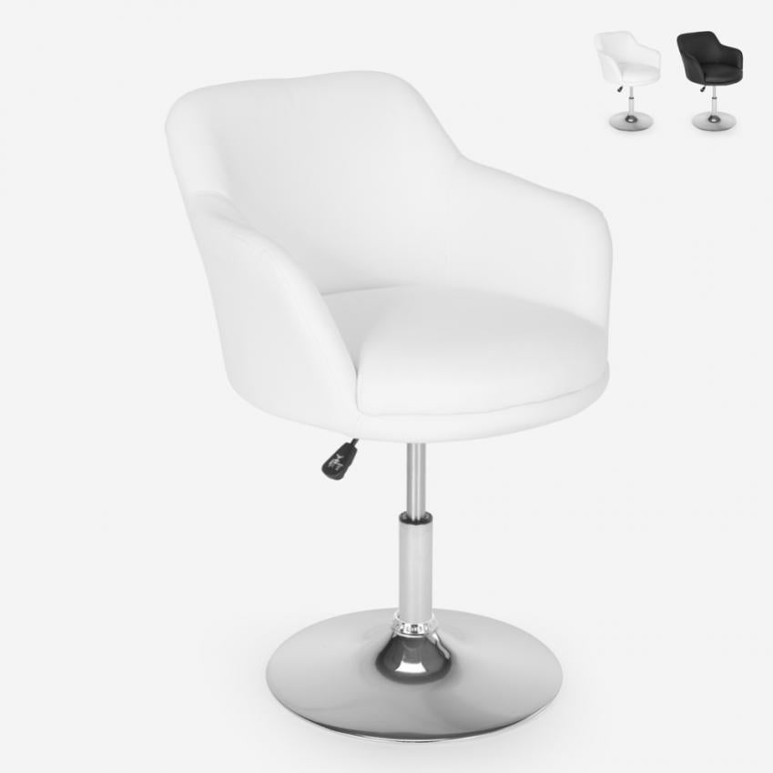 Sedia da ufficio ergonomica senza braccioli, regolabile in