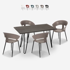 Samsara L3 set 6 sedie design moderno velluto tavolo da pranzo