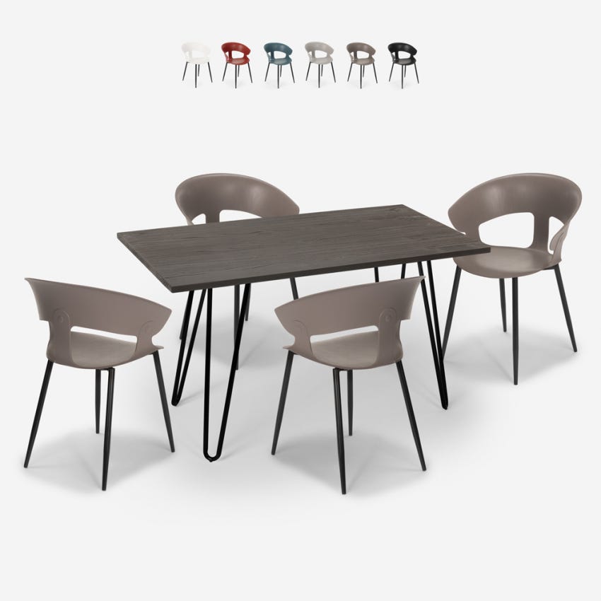 Mesa y 4 sillas Juego de comedor redondo Conjuntos de muebles de oficina  modernos para el hogar Sala de estar Muebles de cocina Combinación  Recepción