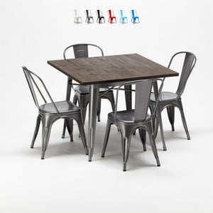 Vice Set 6 sedie design trasparente tavolo da pranzo 180x80cm