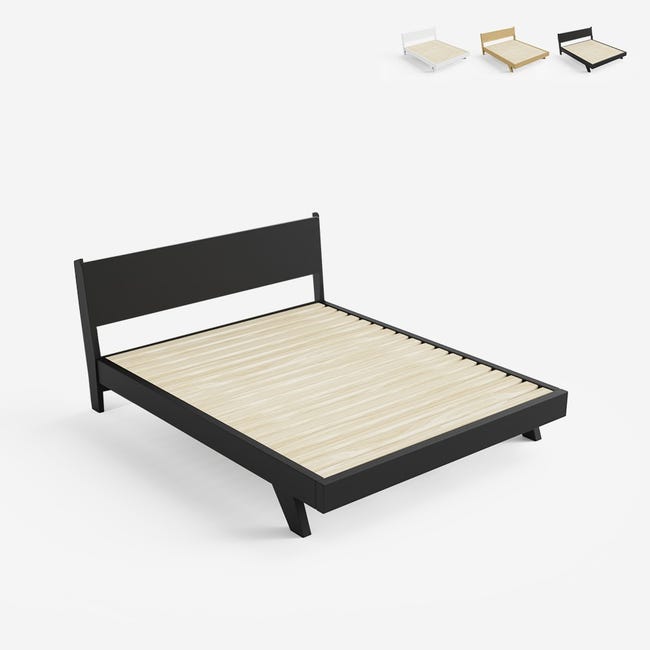 Estructura de cama fabricada en metal para colchones de 160x200 cm