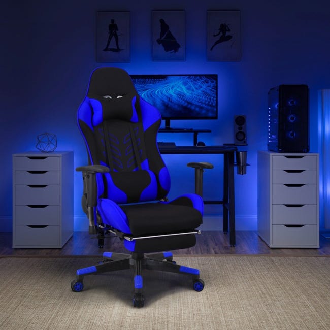 Chaise de bureau fauteuil gamer ergonomique confort design + coussins  amovibles