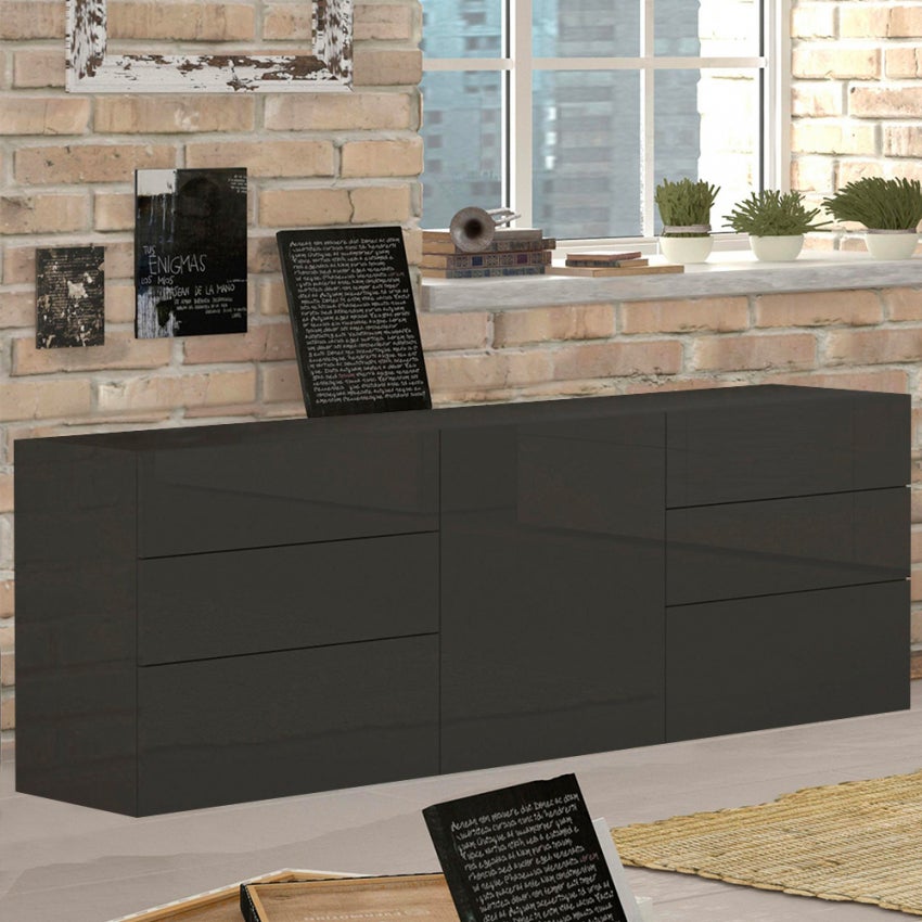 Venus Report console extensible salle à manger 90x48-296cm anthracite