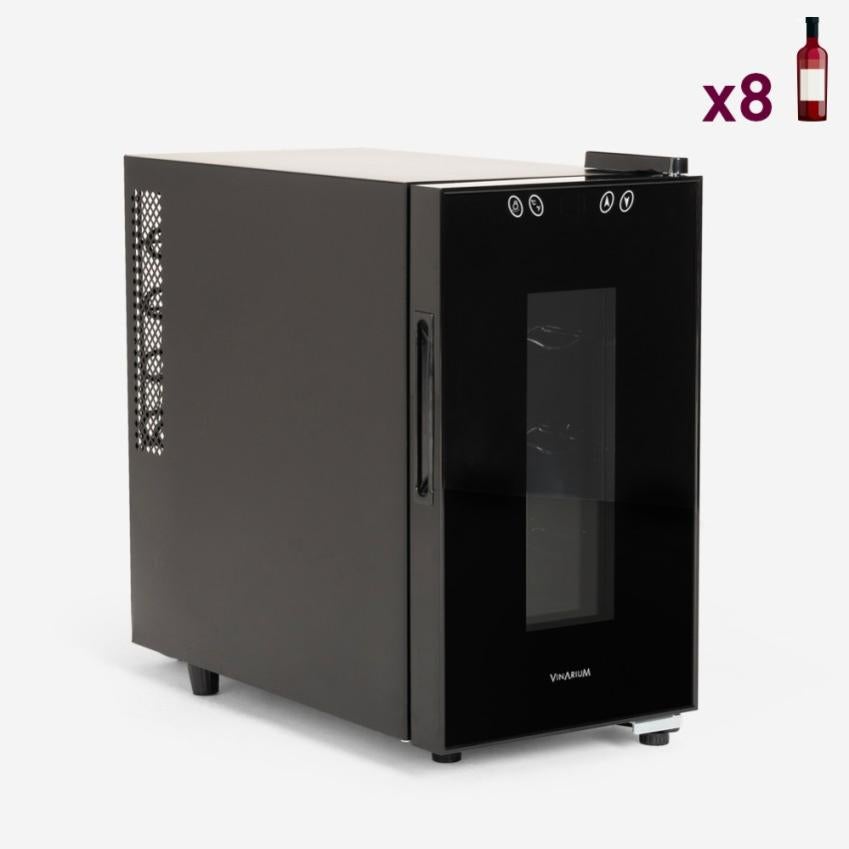 Cave à vin réfrigéré à LED pour 8 bouteilles à zone unique Bacchus VIII