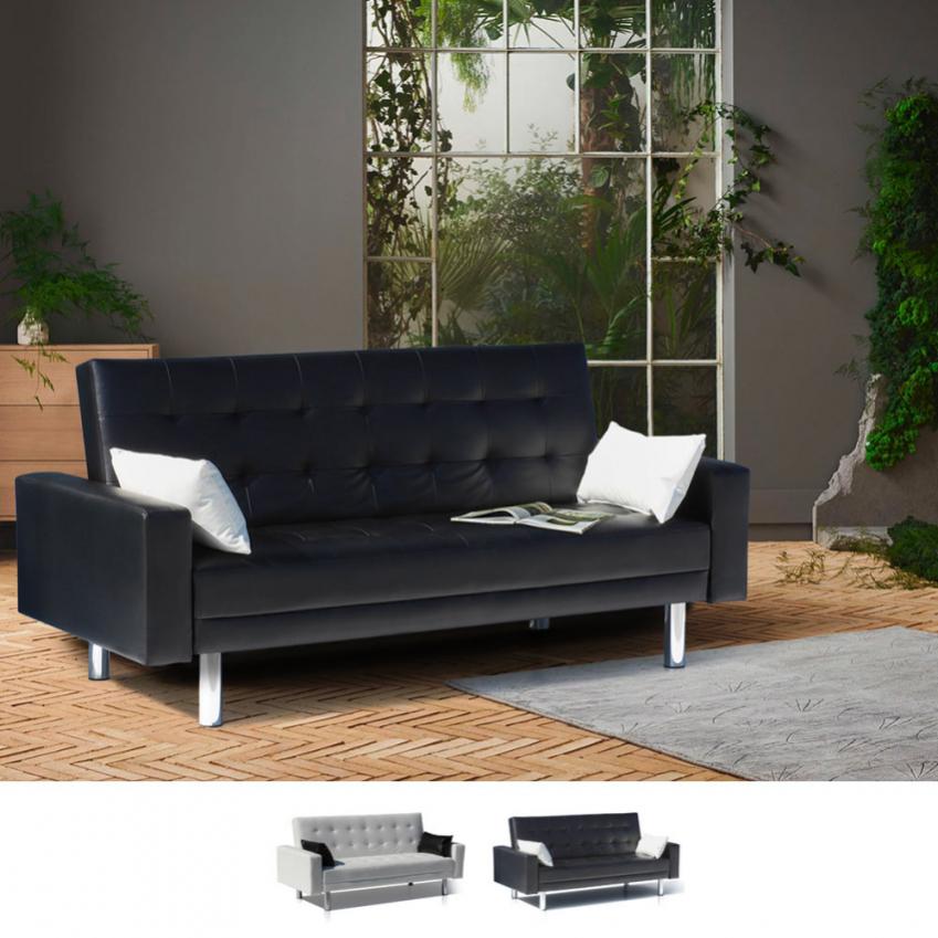 Vidaxl - Divano a 2 Posti in Similpelle Nera 120 x 62,5 x 63 cm Vidaxl - Divano a 2 Posti in Similpelle Nera 120 x 62,5 x 63 cm