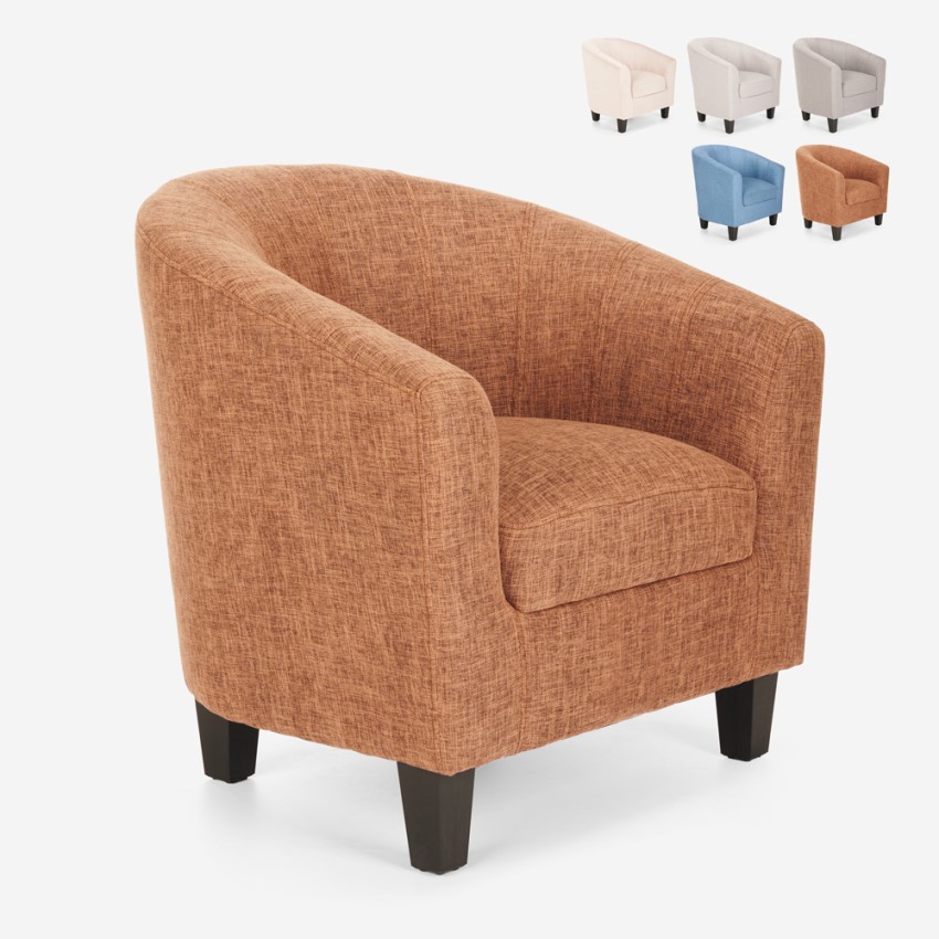 Butaca Para Sala De Estar Desenfundable - Madera Maciza, Patas Metálicas, 66x70x101 Cm