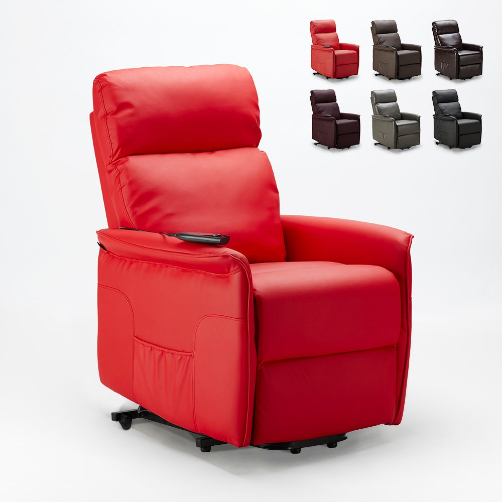 Sillón Relax Reclinable Eléctrico De Cuero Polipiel Armalia | Leroy Merlin