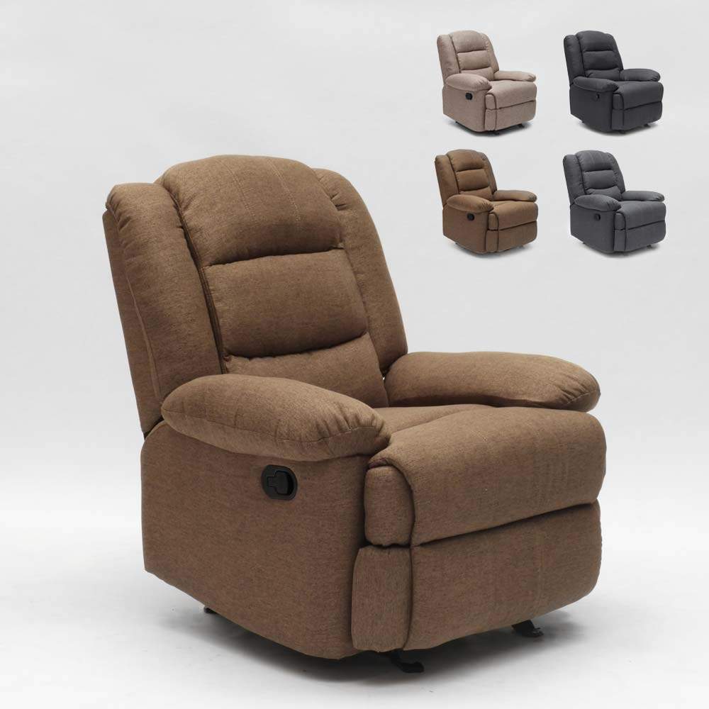 Sillón Mecedora Reclinable con Reposapiés de Tejido Sofia