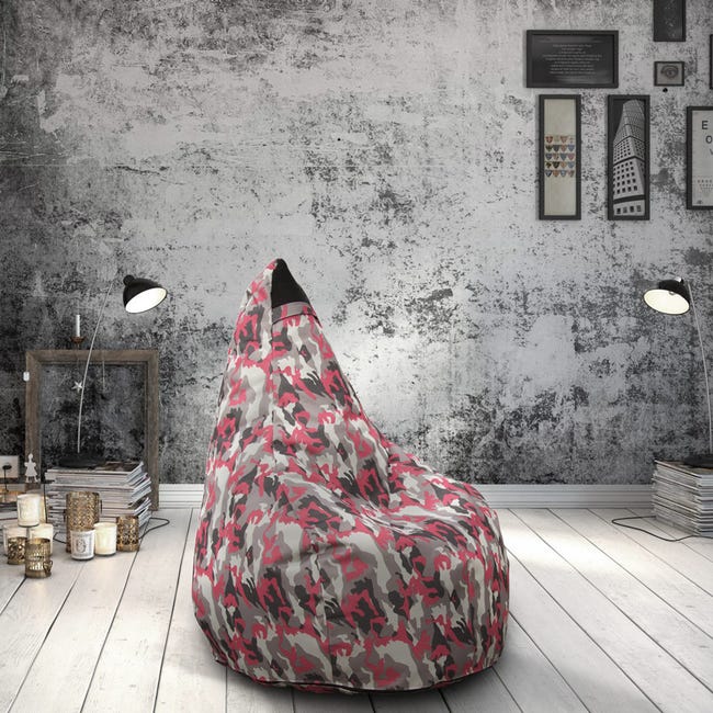 THE SECRET HOME - Puff Rosa con Relleno Incluido - Asiento Forma Pera  Tamaño XL Polipiel - Sillón Cómodo Moldeable para Salón, Terraza o  Habitación