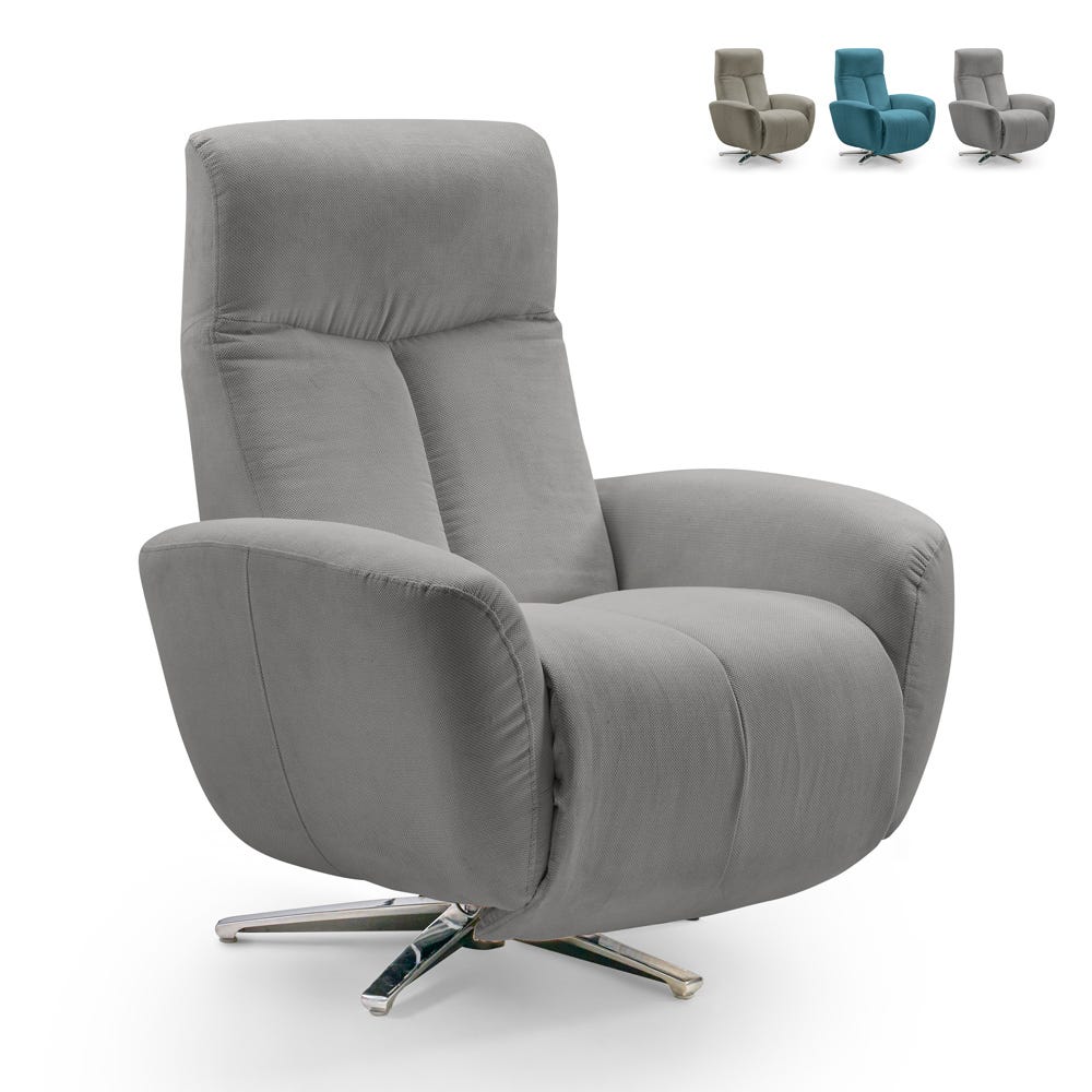 Sillón relax reclinable con palanca color gris NIZA