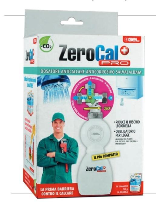 Dosatore anticalcare con ricarica liquida GEL ZEROCAL+ PRO DIMA DUAL 1/2 con attacchi girevoli - 2