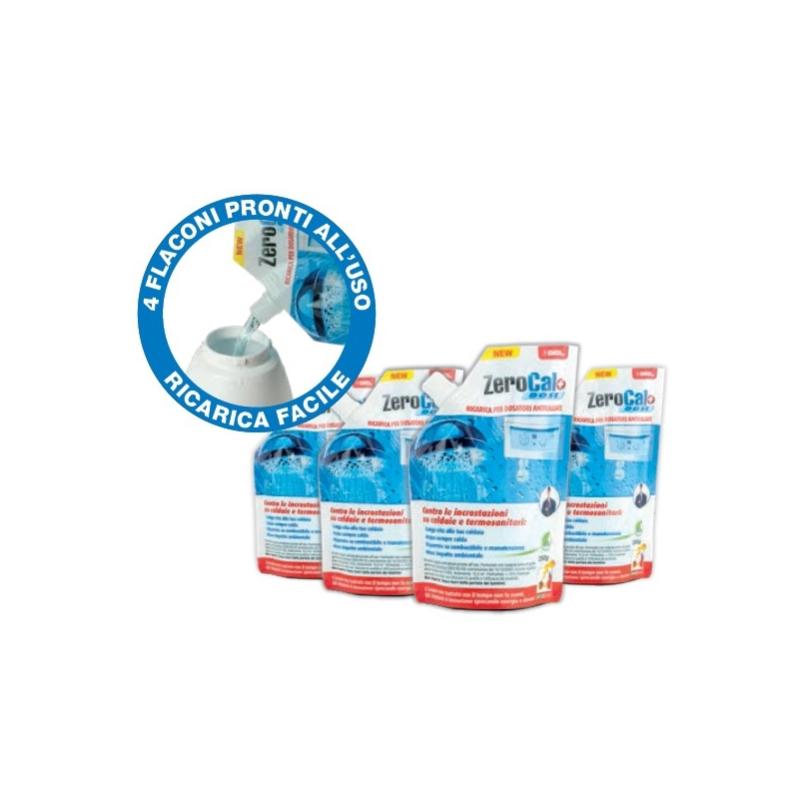 Ricarica liquida anticalcare GEL ZEROCAL+ DOSE per dosatore cf. 4 x 250gr. - 4