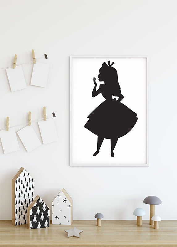 Affiche d'art Komar - Disney - Alice Silhouette - Taille: 40 x 50 cm