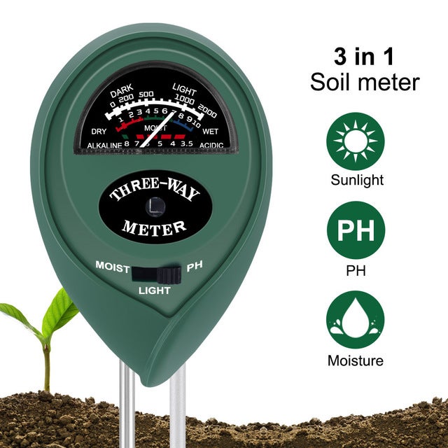 Humidimètre du sol, testeur de pH du sol 4 en 1, humidité du sol