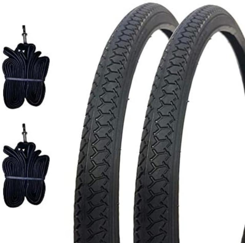 Copertoni E Camere D'Aria Per Sedia A Rotelle - 2 Pneumatici Grigi 24x1 3/8 (37-540) Con Camera In Gomma Butile - Foto 14