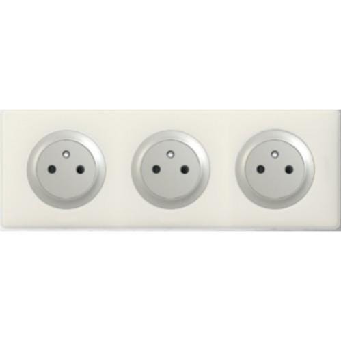 Enjoliveur Inox & Bakélite de prise 2 pôles à fusible Électro Securit Enjoliveur Inox & Bakélite de prise 2 pôles à fusible Électro Securit