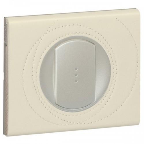 Interrupteur va et vient témoin sans Neutre Céliane Cuir Blanc Non Legrand Leroy Merlin